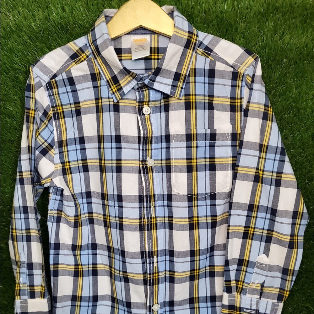 GYMBOREE - Plaid Long Sleeve Button Down Shirt